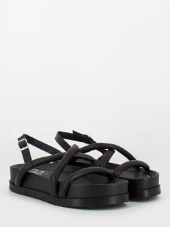 Sandali Platform Neri Fasce Imbottite