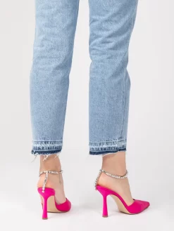 Chanel Emily Fuxia In Raso E Maxi Strass -Birkenstock Italia aldo castagna chanel emily fuxia in raso e maxi strass4