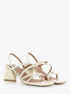 ANGEL ALARCON Sandalo Tacco Trapezio Sol Panna