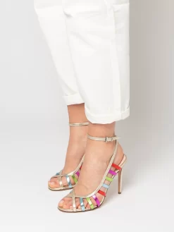 Sandali Cage Laminati Multicolor