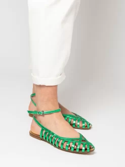 Sandali Cage Nappa Laminata Verdi -Birkenstock Italia anna f sandali cage nappa laminata verdi3