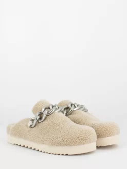 Ash Ciabatte Ghost Fur Avorio