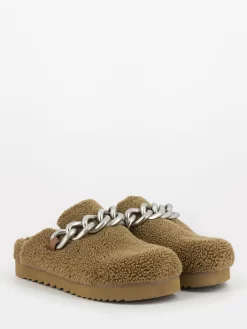 Ash Ciabatte Ghost Fur Cuoio