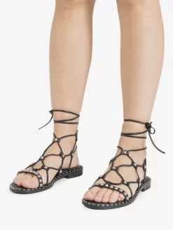 Ash Sandali Paloma Neri Con Borchie