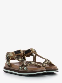 Ash Sandali Ugo Bis Ethnic Ribbon Coffee / New Cinnamon