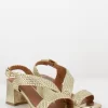 Bibi Lou Sandali Intrecciati Laminati Gold