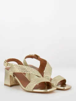 Bibi Lou Sandali Intrecciati Laminati Gold