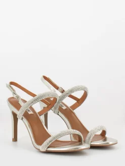 Bibi Lou Sandali Platino Con Micro Strass