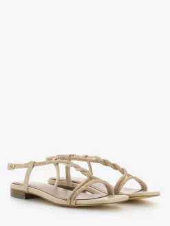 Bibi Lou Sandalo Basso Glitter Nude