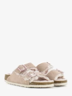 Birkenstock Arizona Shearling Light Rose Suede Leather