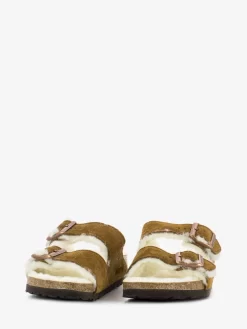 Birkenstock Arizona Shearling Mink Suede Leather -Birkenstock Italia birkenstock arizona shearling mink suede leather4