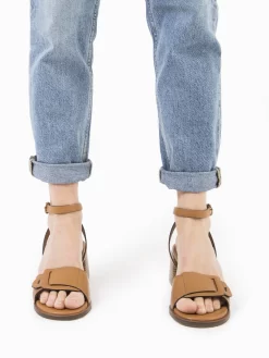 Sandali Fibbia Athena Trim Cuoio