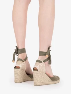 Castañer Espadrillas Carina Canvas Olive 95mm -Birkenstock Italia castaner espadrillas carina canvas olive 95mm3