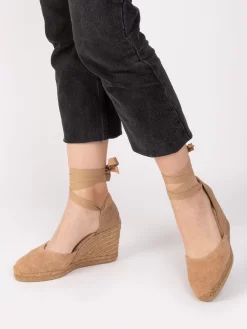 Castañer Espadrillas Carina Tostado In Tela 90mm