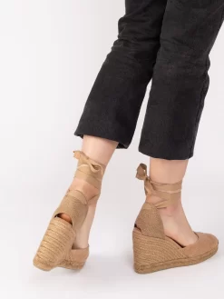 Castañer Espadrillas Carina Tostado In Tela 90mm -Birkenstock Italia castaner espadrillas carina tostado in tela 90mm3