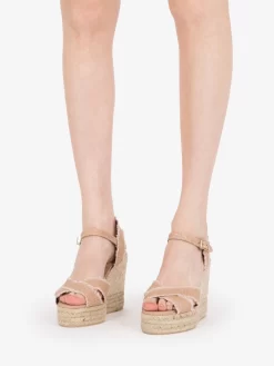 Castañer Sandali Zeppa Bromelia Rosa / Oro