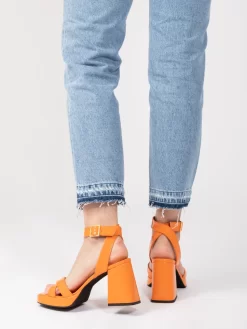 Sandalo Vernice Arancio Con Platform -Birkenstock Italia giampaolo viozzi sandalo vernice arancio con platform3