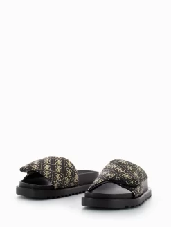 Guess Ciabatta Fabetzy Black / Platino -Birkenstock Italia guess ciabatta fabetzy black paltino4