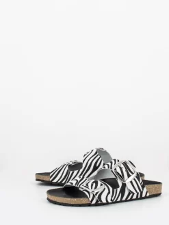 Ciabatte Cavallino Zebrato Bianco / Nero -Birkenstock Italia il laccio ciabatte cavallino zebrato bianco nero4