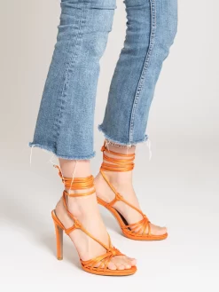 Sandali In Raso Arancio Con Lacci -Birkenstock Italia il laccio sandali in raso arancio con lacci4