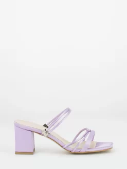 Birkenstock Italia -Birkenstock Italia il laccio sandali in raso lilla con fasce sottili2