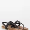 Sandali Infradito Neri Con Strass