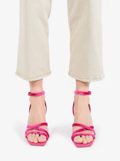 Sandali Miranda Velluto Fuxia