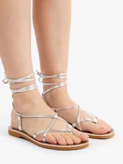 Sandali Infradito Laminati Oro Chiaro