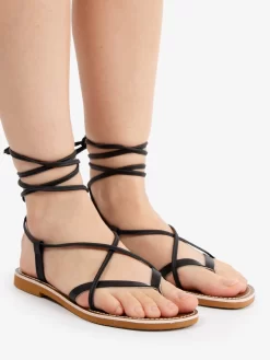 Sandali Infradito Vitello Nero