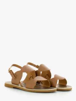 Sandali Vacchetta Cuoio Doppia Fascia Smerlo