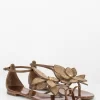 Lola Cruz Sandali Fiore Cuoio Con Strass