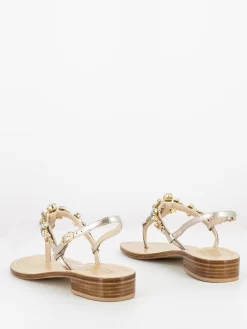 Infradito Laminati Champagne Con Gioielli -Birkenstock Italia moda positano infradito laminati champagne con gioielli3