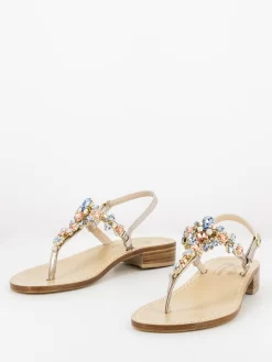 Infradito Laminati Champagne Con Gioielli -Birkenstock Italia moda positano infradito laminati champagne con gioielli4