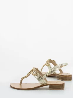 Sandali Infradito Platino Con Medaglioni Strass -Birkenstock Italia moda positano sandali infradito platino con medaglioni strass3