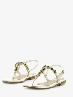 Sandali Infradito Platino Con Strass Tricolore -Birkenstock Italia moda positano sandali infradito platino con strass tricolore4