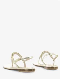 Sandali Infradito Platino T.10 Con Fiori Strass -Birkenstock Italia moda positano sandali infradito platino t 10 con fiori strass3