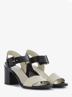 Nero Giardini Sandalo Con Tacco Ivory / Nero