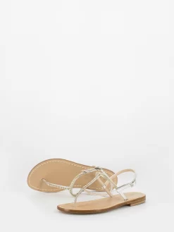 Sandali Infradito Argento Con Strass Oro -Birkenstock Italia sandalo argento ca100 21 arg4