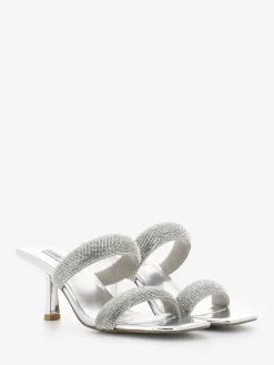 Steve Madden Sandali Con Tacco Top-notch Silver