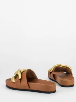 Ciabatte Nappa Cuoio Con Catena Oro Opaco -Birkenstock Italia stimm ciabatte nappa cuoio con catena oro opaco3