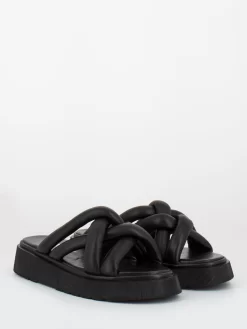 Ciabatte Platform Imbottite Nere