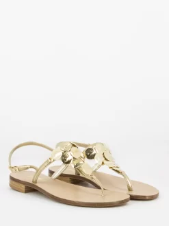 Infradito Positano Oro Con Dischi