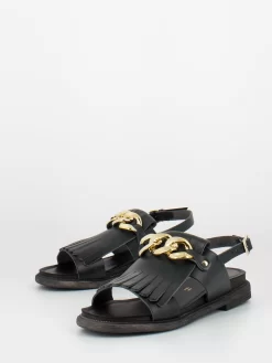 Sandali Neri Con Frange E Catena -Birkenstock Italia stimm sandali neri con frange e catena4