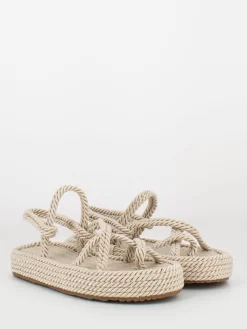 Sandali Platform Beige In Corda