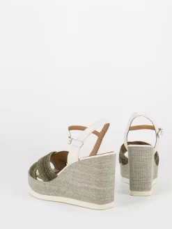 Sandali Zeppa Tressa Oliva / Gesso -Birkenstock Italia stimm sandali zeppa tressa oliva gesso3