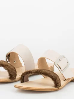 Ciabatte Con Frange Latte / Cuoio -Birkenstock Italia stringart ciabatte con frange latte cuoio4