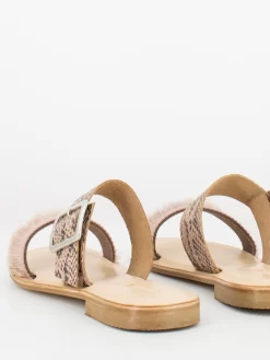 Ciabatte Pitone E Frange Rame / Rosa -Birkenstock Italia stringart ciabatte pitone e frange rame rosa3