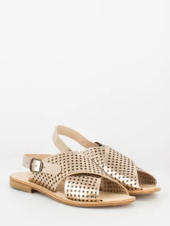 Sandali Cuoio Rame Traforati