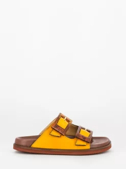 Ciabatte Ocra Con Fibbie In Radica -Birkenstock Italia viola ricci ciabatte ocra con fibbie in radica2